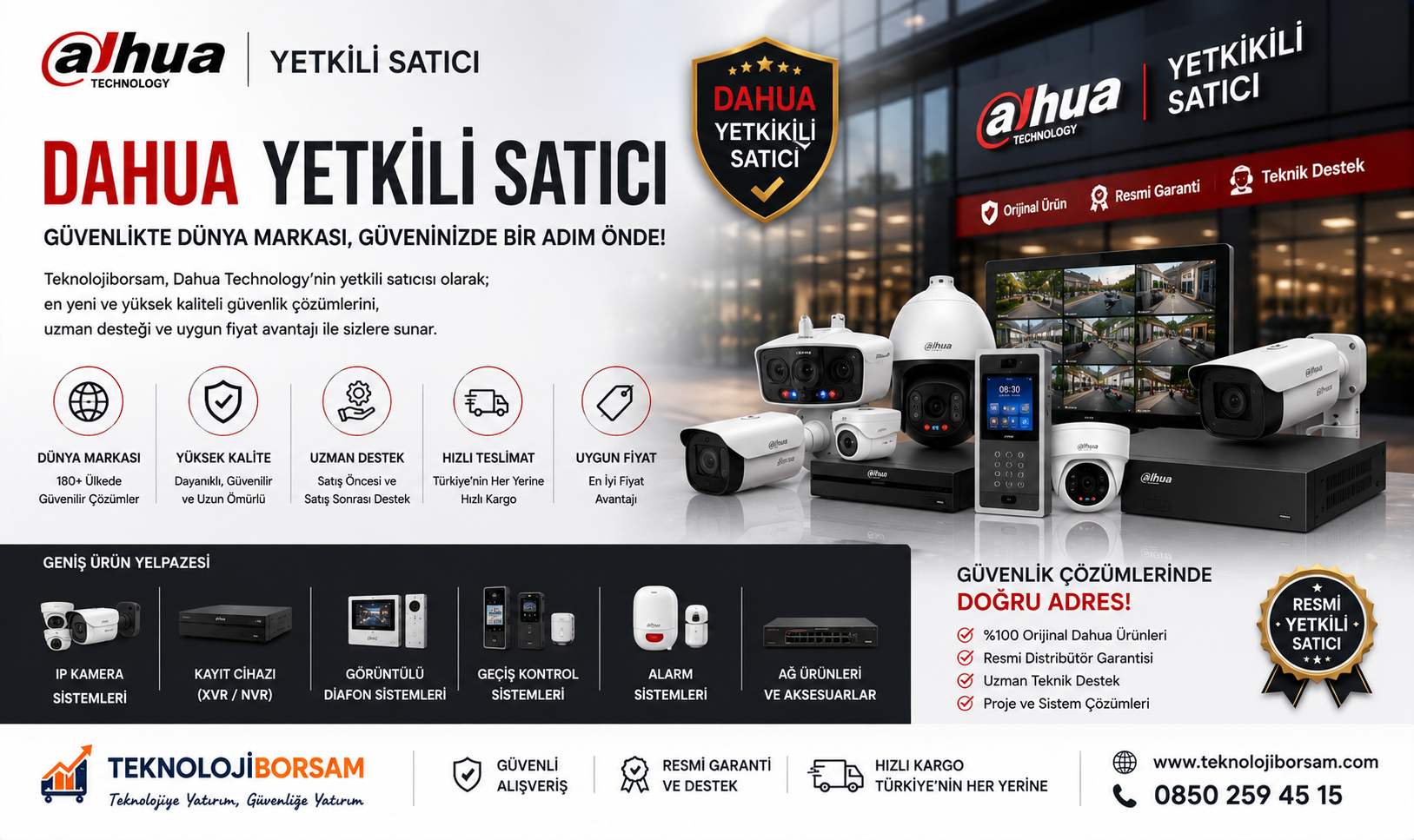 Dahua Türkiye Yetkili Satıcısı | Dahua Kamera, Alarm, İnterkom ve Toptan Satış